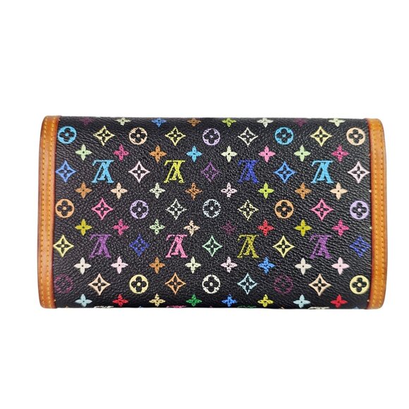 Louis Vuitton Monogram Multicolor Porte Tresor International Long Wallet Black - Picture 14 of 15